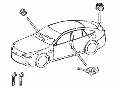 Toyota 69005-62060 Cylinder & Key Set