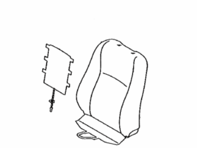 Toyota 71074-0U040-C0 Front Seat Back Cover, Left(For Separate Type)