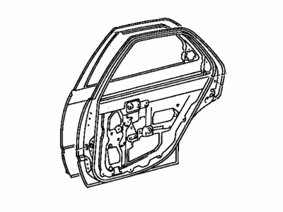 Toyota 67004-AA010 Panel Sub-Assy, Rear Door, LH