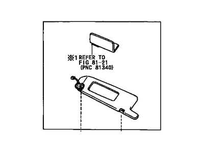 Toyota 74320-AA080-A0 Visor Assembly, Left