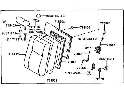 Toyota 71490-AA170-B1 Back Assembly, Rear Seat, LH