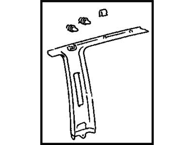 Toyota 62420-AA010-A0 Garnish, Center Pillar, Upper LH