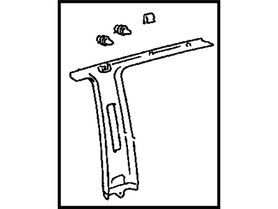 Toyota 62410-AA011-A0 Garnish, Center Pillar, Upper RH