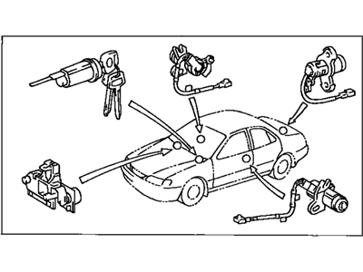 1998 Toyota Camry Ignition Lock Cylinder - 69005-33470