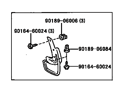 1999 Toyota Camry Mud Flaps - 76626-A9010