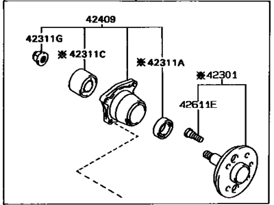 1991 Toyota Corolla Wheel Bearing - 42410-12060