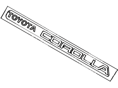 Toyota 75441-12430-03 Luggage Compartment Door Name Plate, No.1