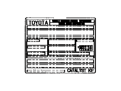 Toyota 11298-16671 Plate, Emission Control Information