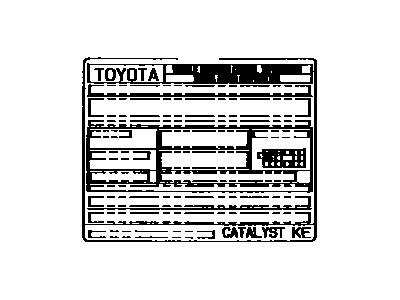 Toyota 11298-16581 Plate, Emission Control Information