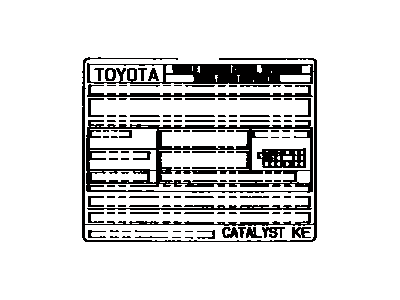 Toyota 11298-16620 Plate, Emission Control Information