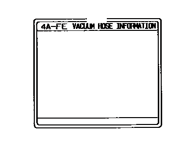 Toyota 17792-16530 Plate, Engine Vacuum Hose Information