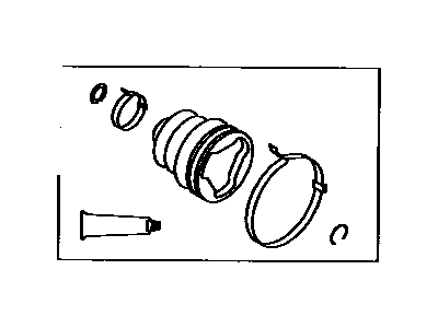 Toyota 04438-12160 Front Cv Joint Boot Kit Inboard Joint