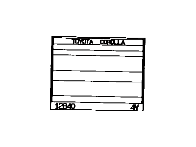 42661-12830 Toyota Tire Pressure Caution Plate Illustration 1 of 1