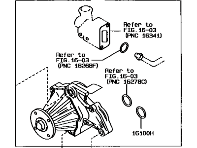 Toyota 16100-19205 Engine Water Pump Assembly