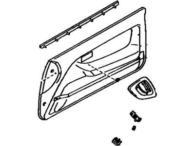 Toyota 67620-1H080-05 Board Sub-Assembly, Front Door Trim, LH