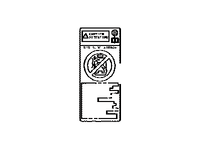 Toyota 74596-02020 Label, Side Air Bag Caution