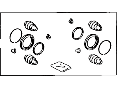 Toyota 04478-06220 Cylinder Kit, Disc Brake, Front