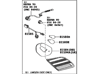 Toyota 81590-AC020 Lamp Assy, Rear, LH