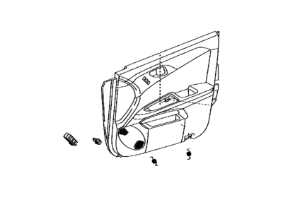 Toyota 67620-07020-E1 Board Sub-Assy, Front Door Trim, LH