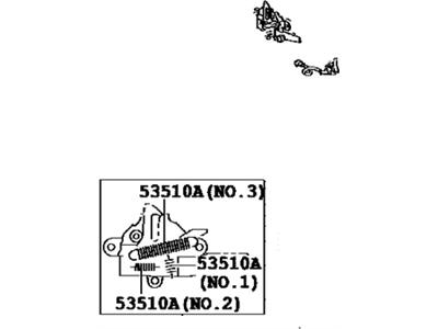 Toyota 53510-AC050 Lock Assembly, Hood