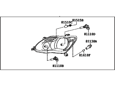 2007 Toyota Avalon Headlight - 81110-AC060