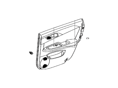 Toyota 67640-07010-B0 Board Sub-Assy, Rear Door Trim, LH