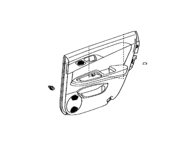 Toyota 67640-AC150-B0 Board Sub-Assy, Rear Door Trim, LH