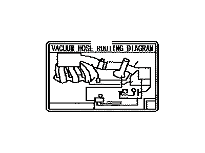 Toyota 17792-0P040 Label, Engine Vacuum Hose Information