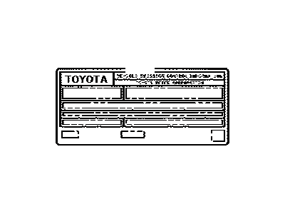 Toyota 11298-28630 Label, Emission Control Information