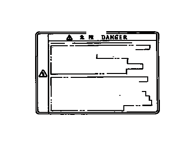 Toyota G9285-42020 Label, Hybrid Vehicle Battery Caution