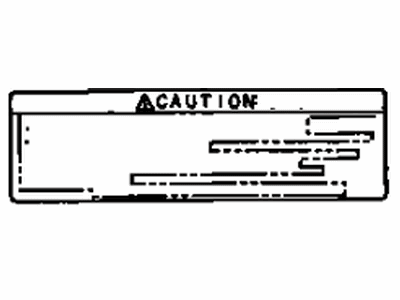 Toyota 42663-42010 Label, Wheel Caution