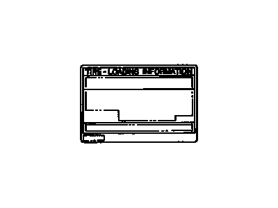 Toyota 42661-42100 Label, Tire Pressure Information