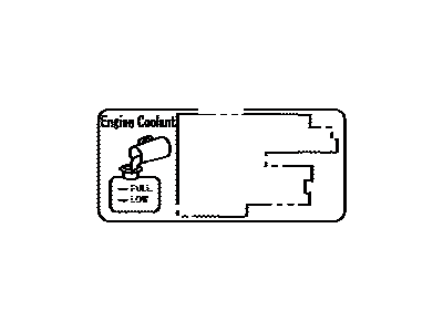 Toyota 11296-27020 Label, Engine Service Information