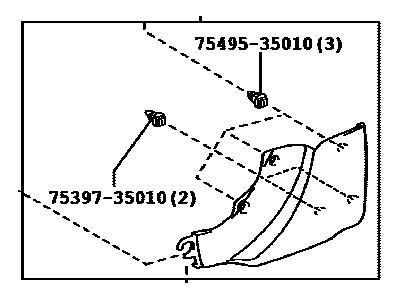 Toyota 76805-42020-B2 Garnish Sub-Assembly, Ba