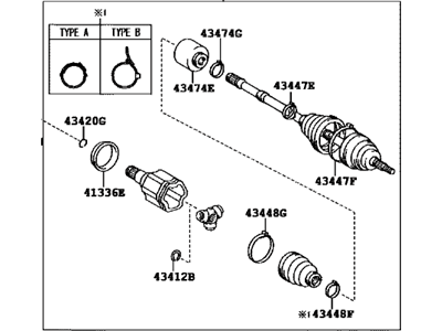 2007 Toyota RAV4 Axle Shaft - 43420-42190