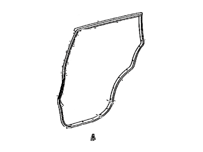 Toyota 67871-42050 WEATHERSTRIP, Rear Door