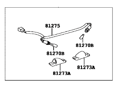 Toyota 81270-42070 Lamp Assy, License Plate