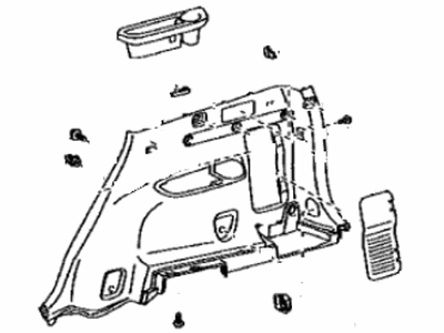 Toyota 64730-42061-B0 Panel Assembly, Deck Trim