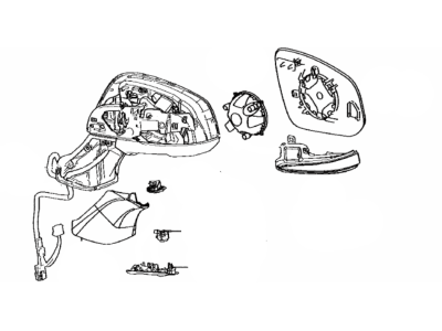 Toyota 87940-0E350 Outside Rear Mirror Assembly