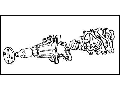 Toyota 16110-15010 Water Pump Assembly, , W/O Cover