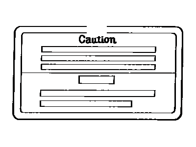 Toyota 63299-12010 Plate, Removable Case Caution