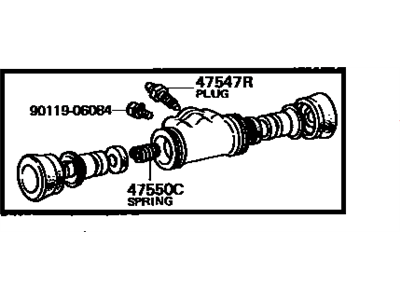 Toyota 47550-19105 Cylinder Assembly, Rear Wheel Brake