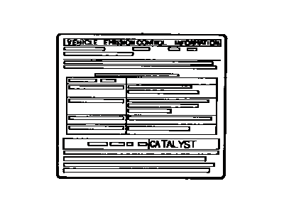 Toyota 11298-15010 Plate, Emission Control System Information