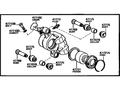 1981 Toyota Tercel Brake Caliper - 47730-16011