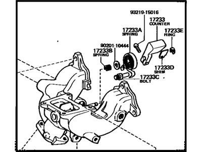 1981 Toyota Tercel Catalytic Converter - 17140-15030