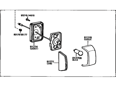 Toyota 81270-22170 Lamp Assy, License Plate