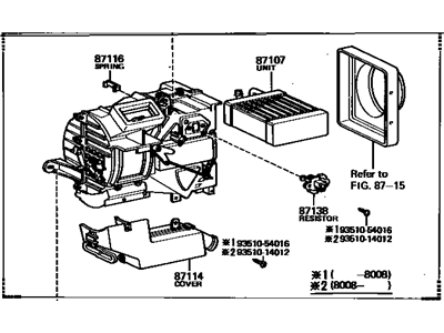 Toyota 87150-16041 Radiator Assy, Heater