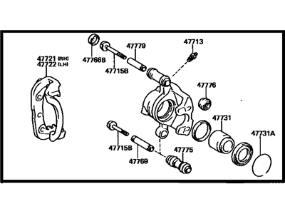 1986 Toyota Supra Brake Caliper - 47750-14220