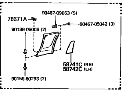 Toyota 76901-14011-12 Mudguard Sub-Assy, Side, RH