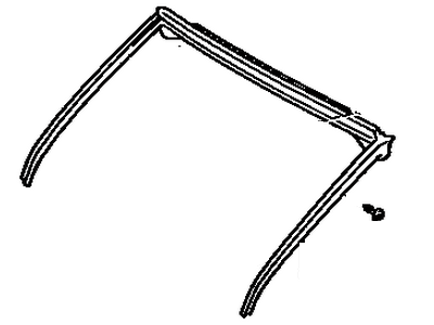 Toyota 63251-14060 Weatherstrip, Removable Roof, Front